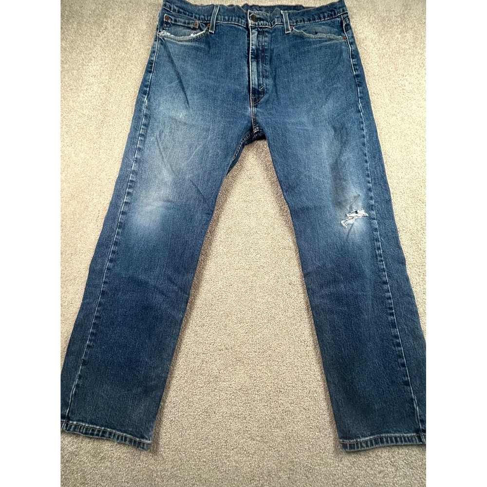 VTG Levi's 505 Regular Fit Jeans Mens 40x30 Blue Denim Medium Wash Straight Leg